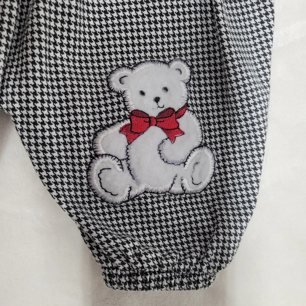 HealthtexVintage knit romper Size 0-5 months Red herringbone - Picture 5 of 13